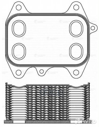 Радиатор масл. VW Tiguan 08/Golf VI 08- 1.6T