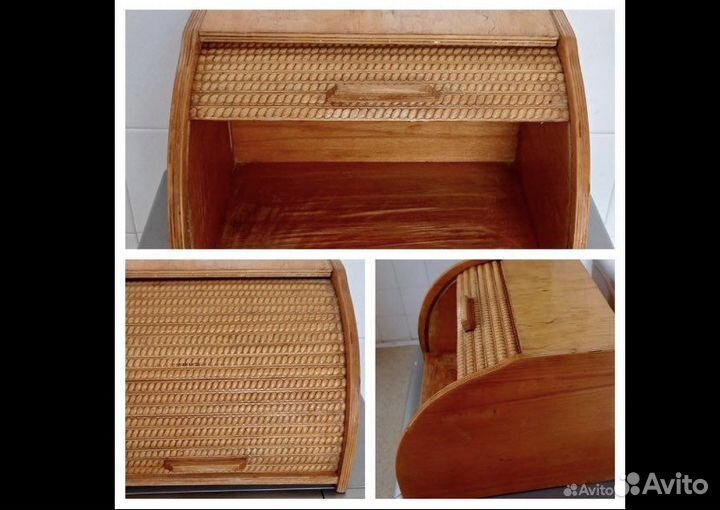 Лакированная хлебница деревянная времен СССР