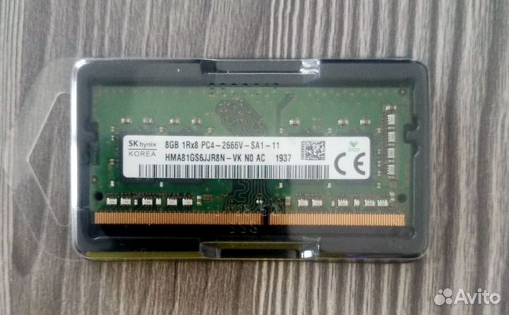 SK hynix HMA81GS6JJR8N-VK, 8 Gb, DDR4-2666