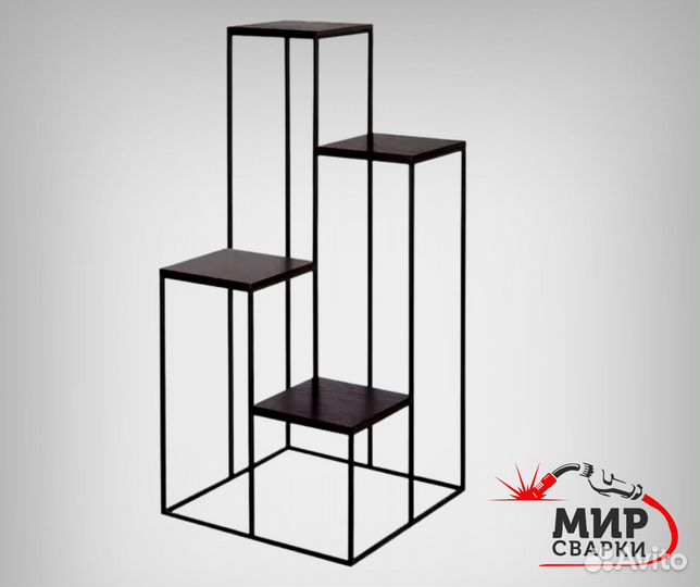 Подставка для цветов в стиле лофт (стеллаж)