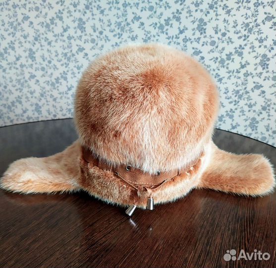 Шапка ушанка норковая женская