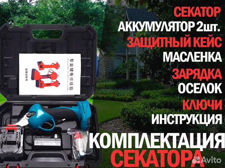 Секатор-сучкорез аккумуляторный H-301