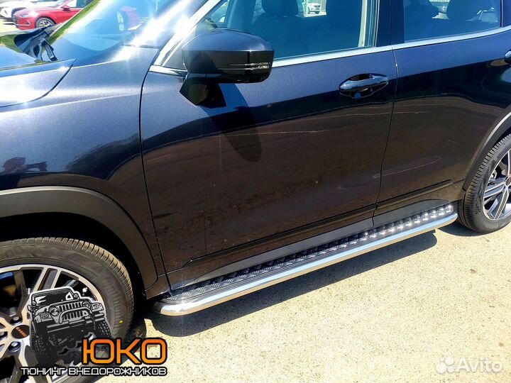 Защита порогов Chery Exeed LX