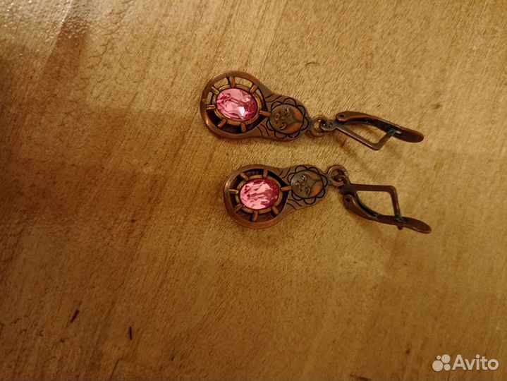 Серьги бронзовые матрёшки