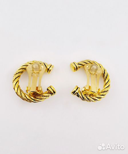 Винтажгые клипсы США позолота