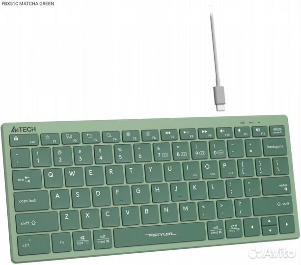 FBX51C matcha green, Клавиатура мембранная A4Tech Fs