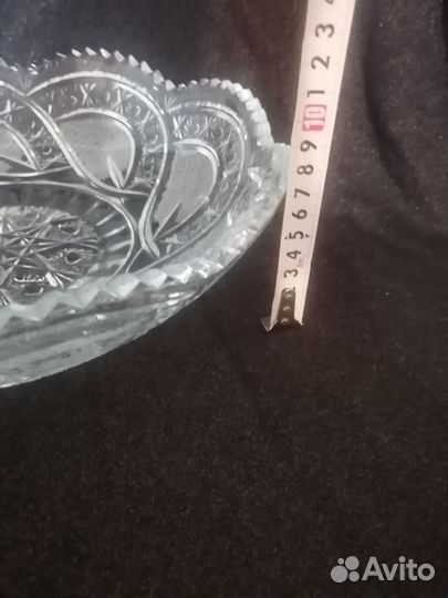 Хрустальное блюдо и конфетница СССР
