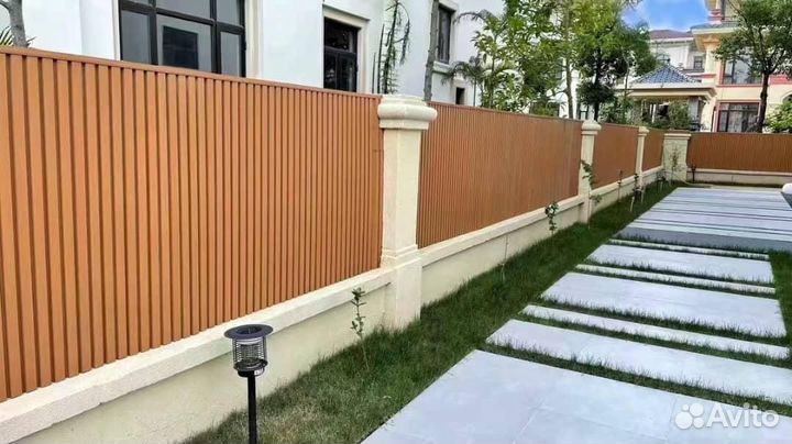 Реечные стеновые панели 3D для фасада из дпк