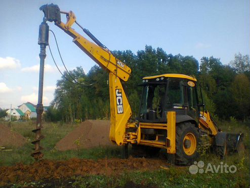 Услуги экскаватора погрузчика+буроям jcb3cx