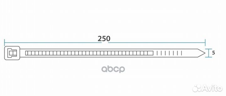 07-0250-5 хомут-стяжка кабельная нейлоновая 25