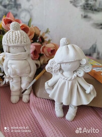 Фигурки-раскраски из гипса