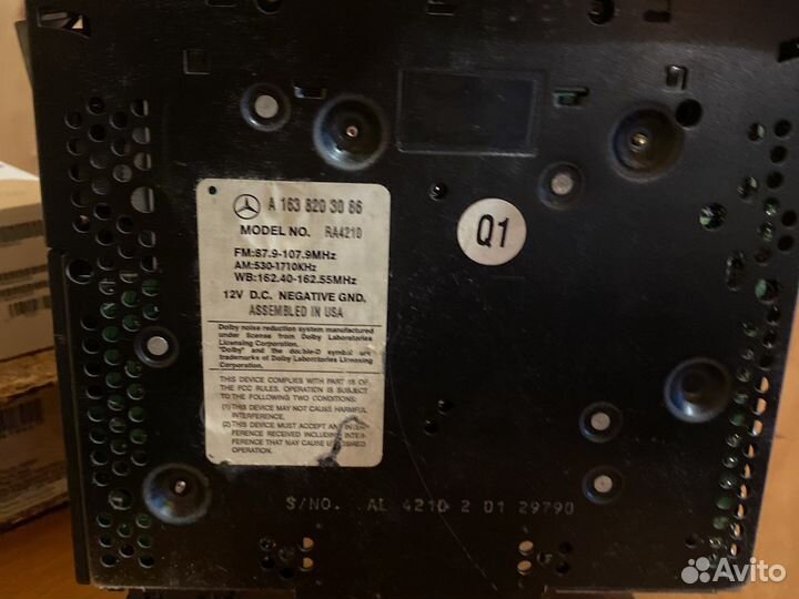 Магнитола от mercedes benz ml w163