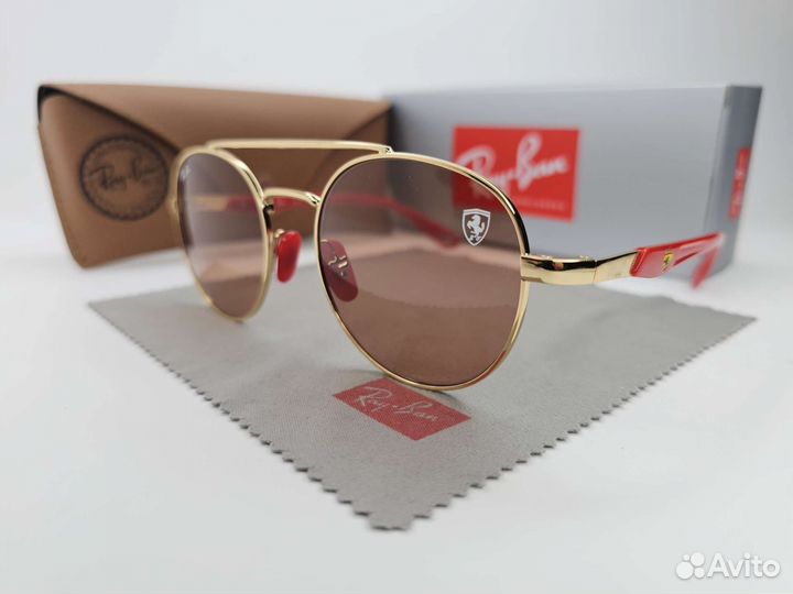 Очки Ray Ban 3696-M F029/Z2 Ferrari Розовое Стекло