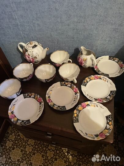 Чайный сервиз вербилки вечер в саду СССР