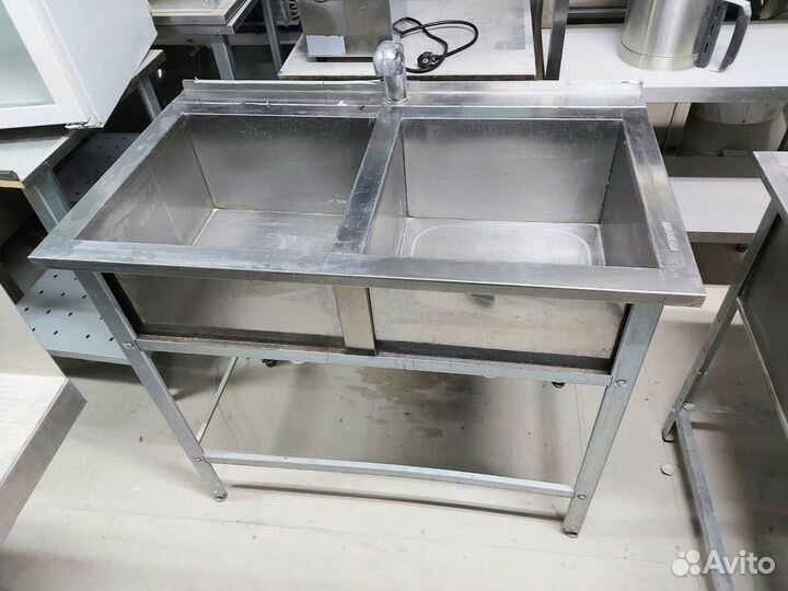 Мойка двойная 100/60 из нержавейки