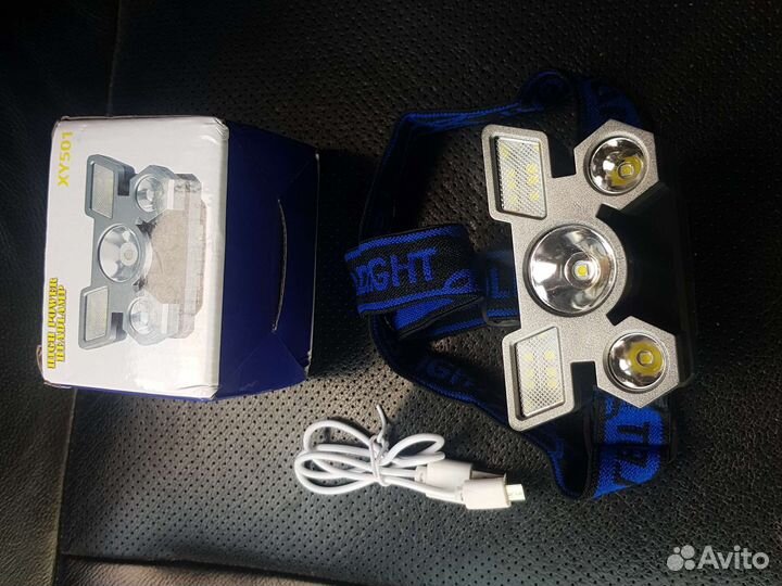 Налобный фонарь с аккумулятором в комплекте