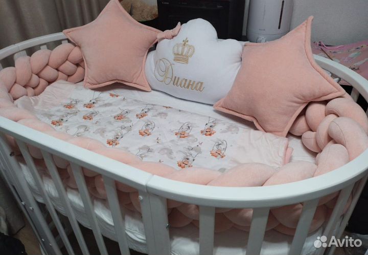 Детская кроватка 9 в 1 с маятником