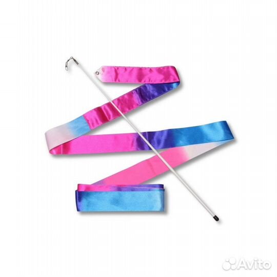 Лента гимнастическая с палочкой 56см 6м, 4м