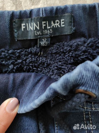 Джинсы finn flare, р.152. теплые