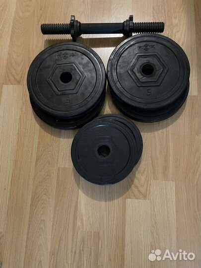 Гриф с блинами RZR