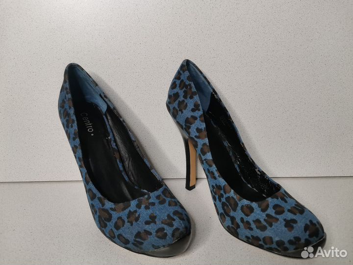 Туфли centro синий леопард 39.5