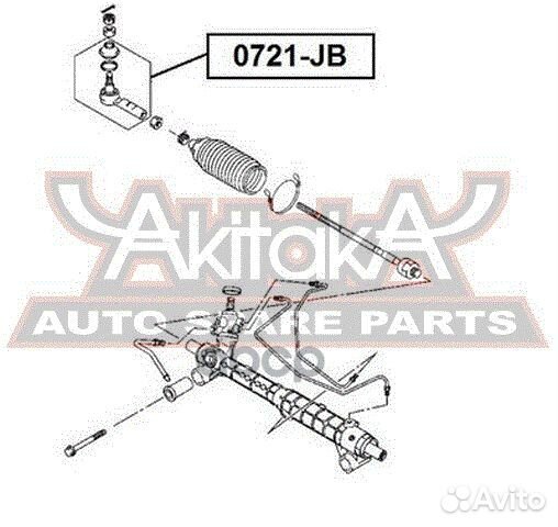 Наконечник рулевой 0721JB asva