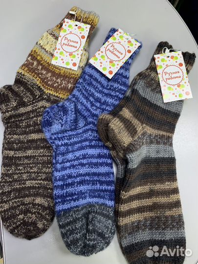 Носки шерстяные ручной вязки