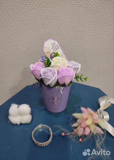 Букет из мыльных цветов на 8 марта