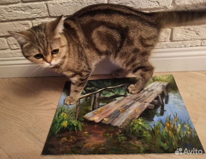 Картина маслом 'Мостик 