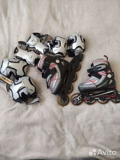 Роликовые коньки детские Fila раздвижные 32-35