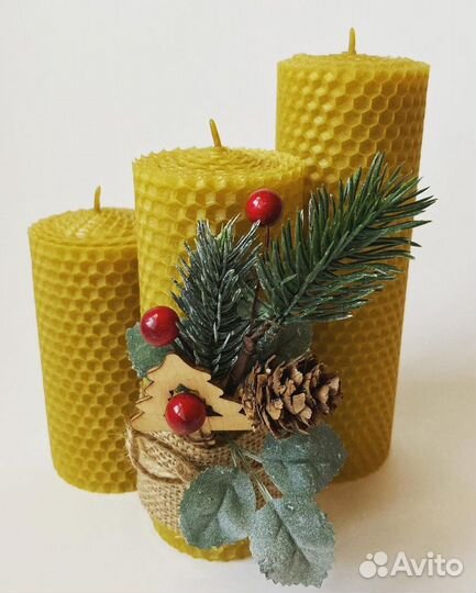 Свечи из вощины (натуральные свечи ручной работы)