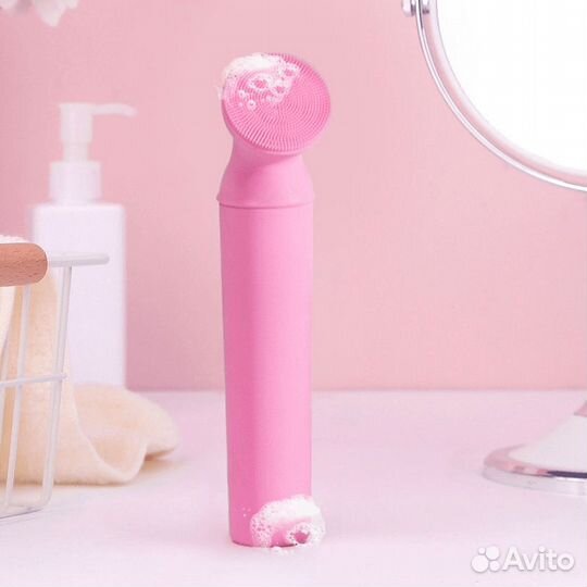 Вибромассажер для лица fittop L-Clean, розовый