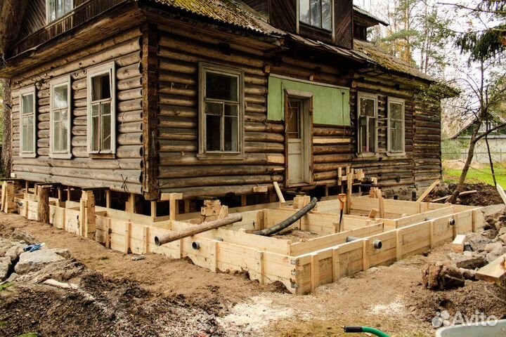 Ремонт реставрация старых фундаментов замена венца
