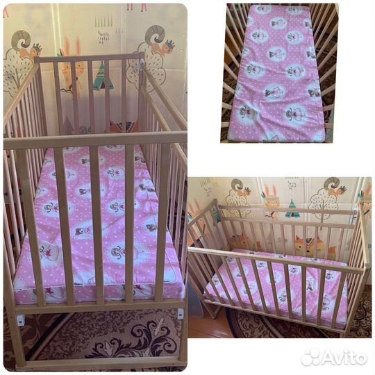 Детская кроватка с матрасом