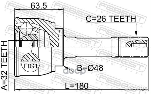 ШРУС наружный 32x48x26 (suzuki grand vitara/grand