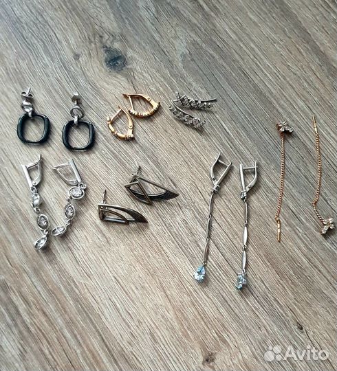 Серьги серебро