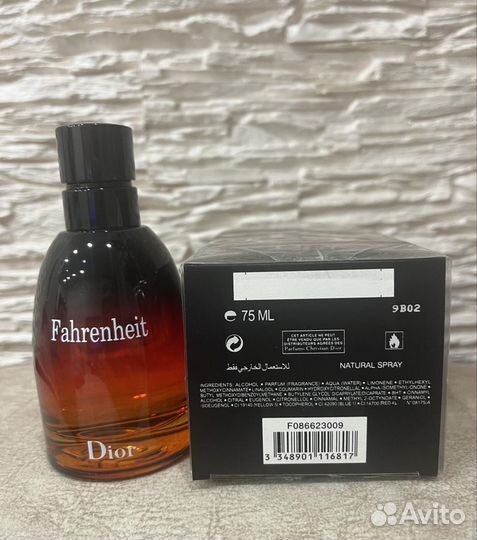 Dior Fahrenheit Parfum евро оригинал