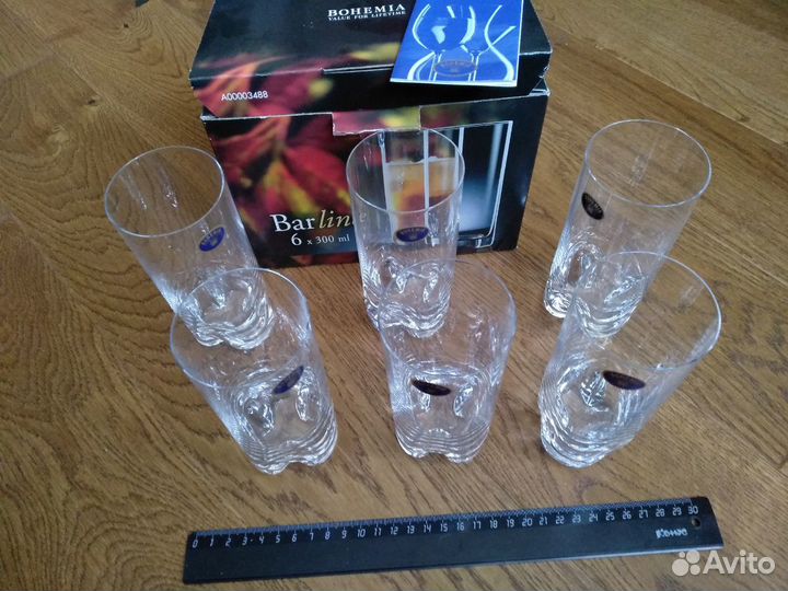 Набор бокалов, новый. 6шт. Bohemia 300ml