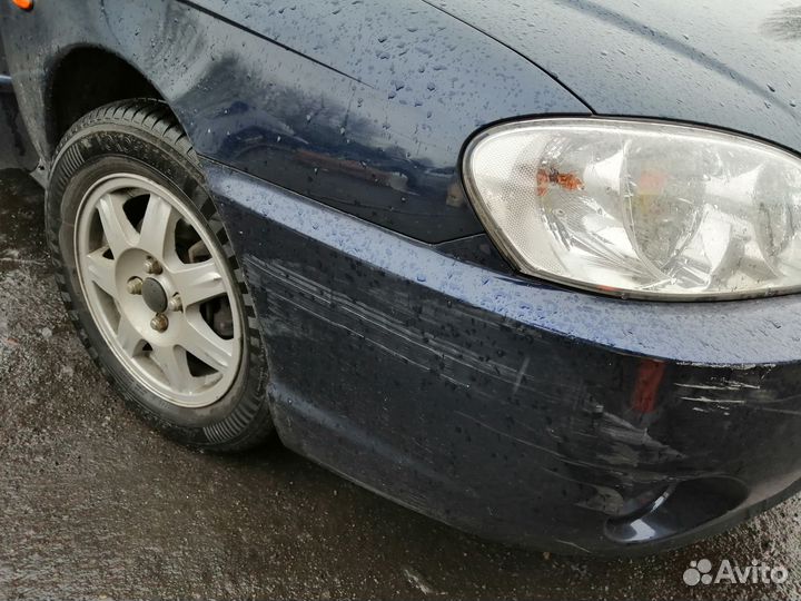 Бампер передний kia spectra Синий