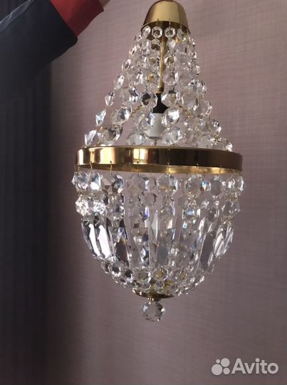 Люстра хрусталь Чехословакия