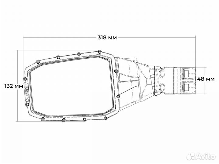 Rigit Reflect Зеркала заднего вида c встроенными ф