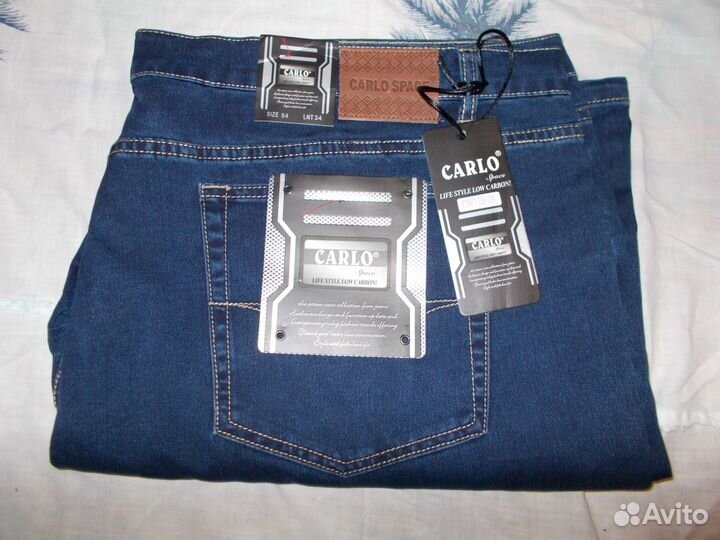 Мужские джинсы классика, прямые, широкие. р-р54