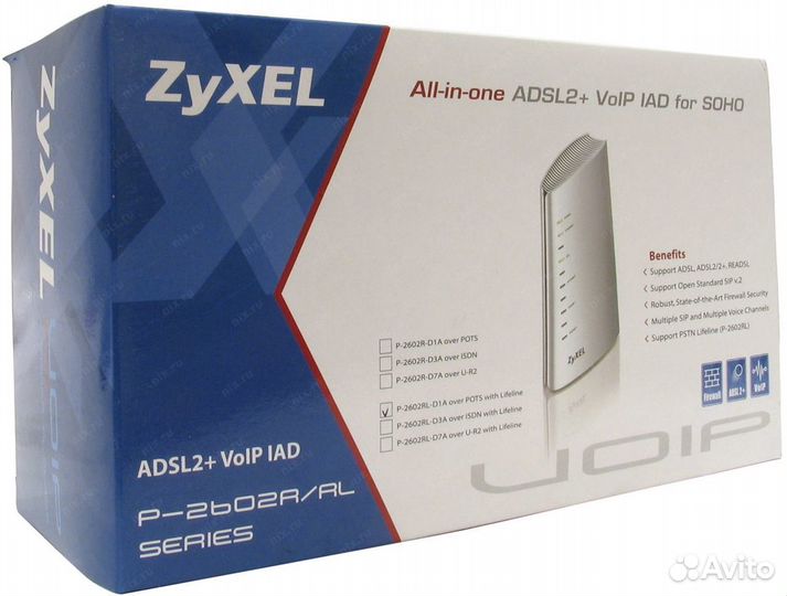 Скоростной adsl2+ модем zyxel P-2602R EE