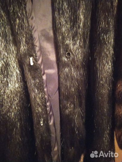 Шуба нутрия с капюшоном