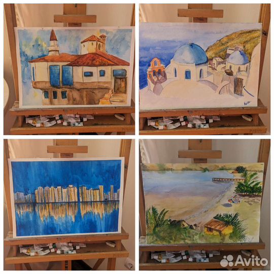 Картина / постер ручная работа / акварель