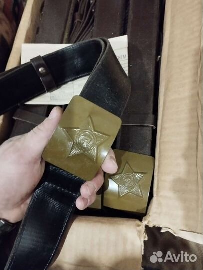 Ремень солдатский кожаный СССР