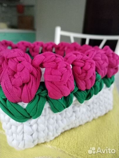 Корзина вязаная