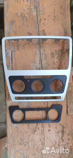 Рамка для 2 din магнитолы skoda octavia a5