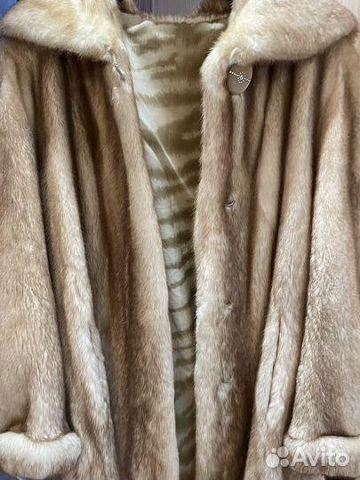 Шуба норковая с капюшоном 44 46 бу