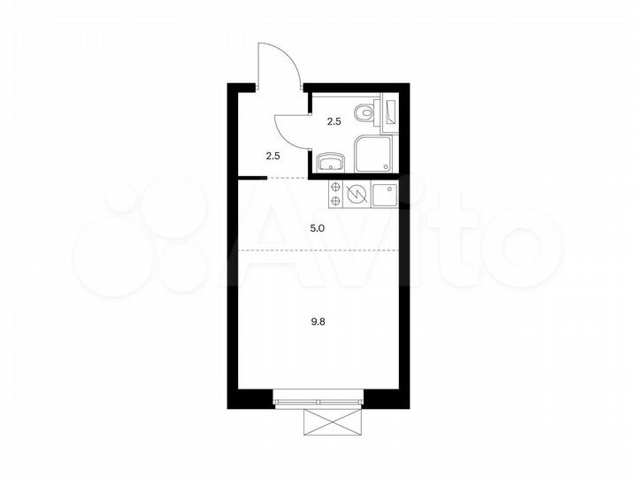 Квартира-студия, 19,8 м², 11/17 эт.